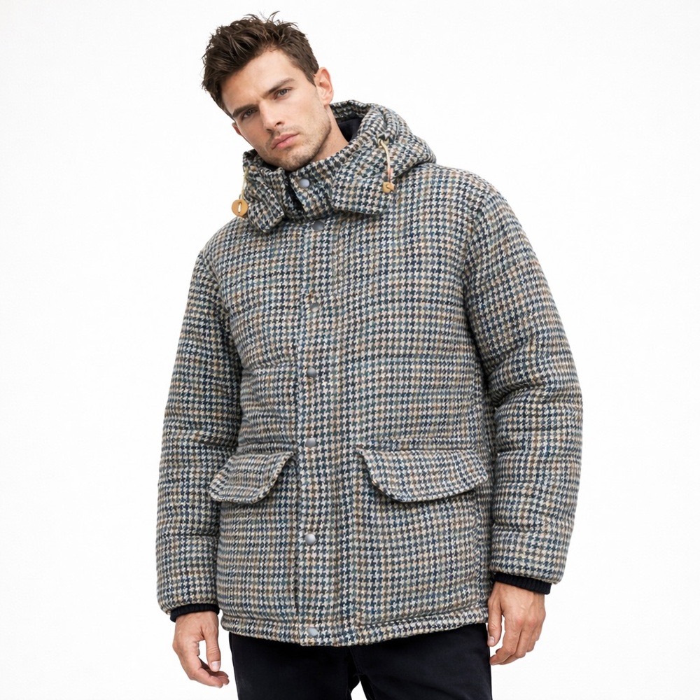 The North Face Purple Label X Harris Tweed Down Jacket